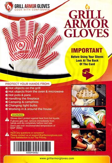 新品 耐熱用グローブ滑り止めシリコン付 左右2枚組 イメージ2