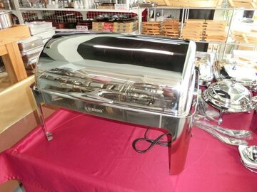 バイキング用 回転カバー式 チェーフィングディッシュ ダブル イメージ1